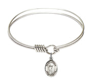 St. Aidan of Lindisfarne Custom Bangle - Silver